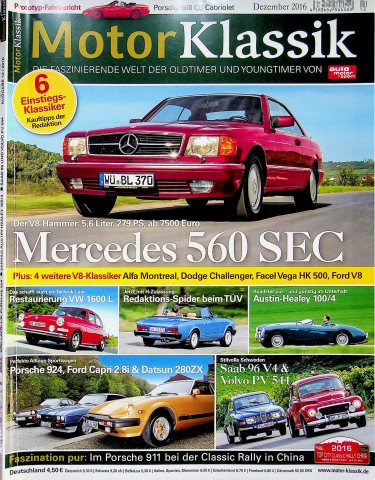 Deckblatt Motor Klassik (12/2016)